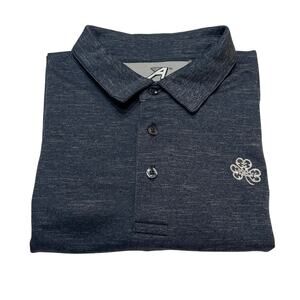 M1-57 AHEAD USA Men's Collared Polo Golf Top Gray Size L